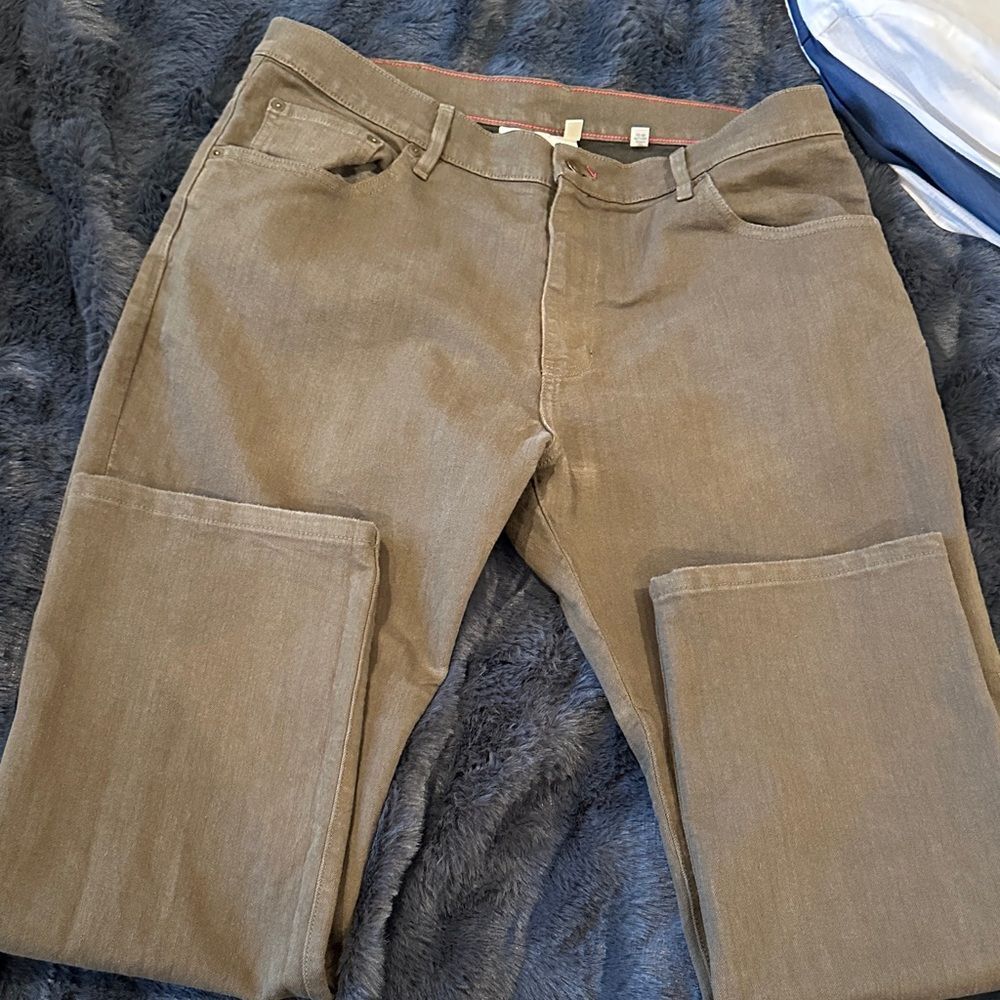 Men's Slim Straight Jeans in Tan